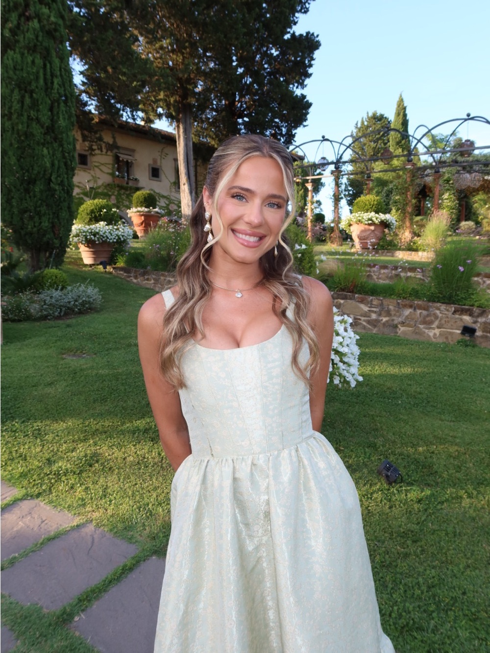 V. Chapman Pale Mint Green / Sage Maxi Dress